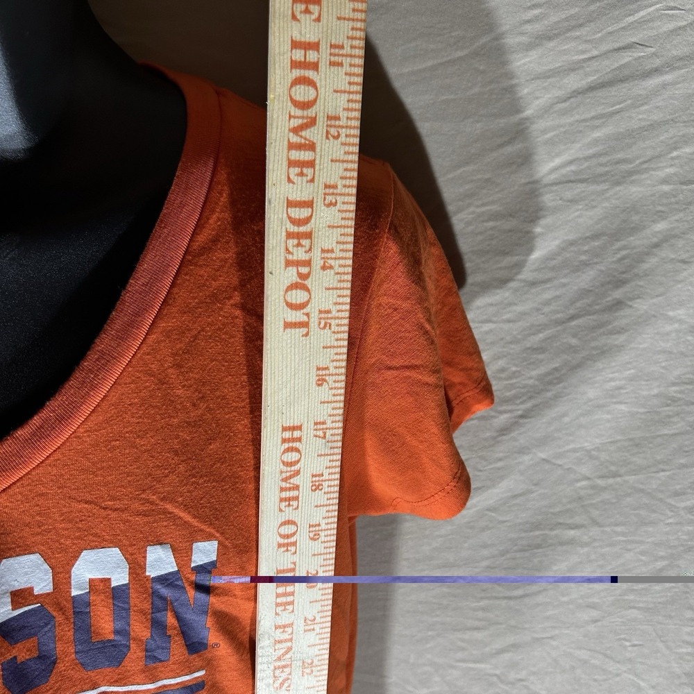 NCAA Clemson Tigers Colosseum Women's V-Neck T-Shirt Size Large Orange - Picture 5 of 8
